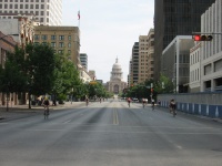 Looking down Congress towards The Capitol