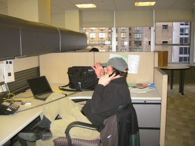Rarely seen footage of Nick on the phone