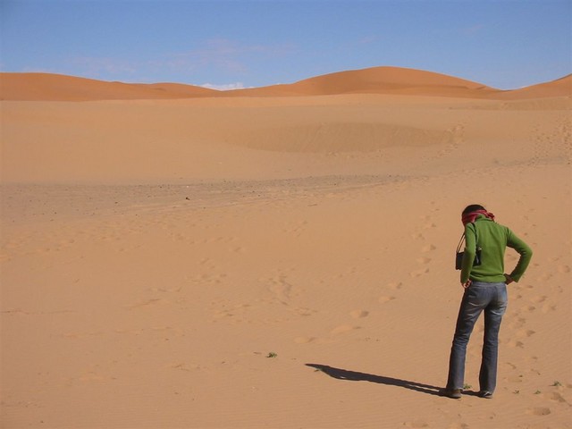 A couple of hours drive from Erachidia, past Erfoud and Rissani and we are lost in the Merzouga desert
