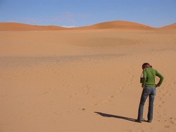 A couple of hours drive from Erachidia, past Erfoud and Rissani and we are lost in the Merzouga desert