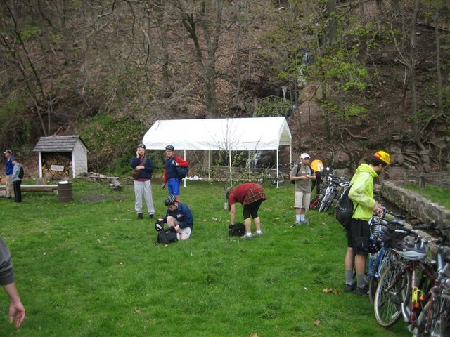 We biked along 9W from the George Washington bridge and then down the road to the foot of the Palisade clifts
