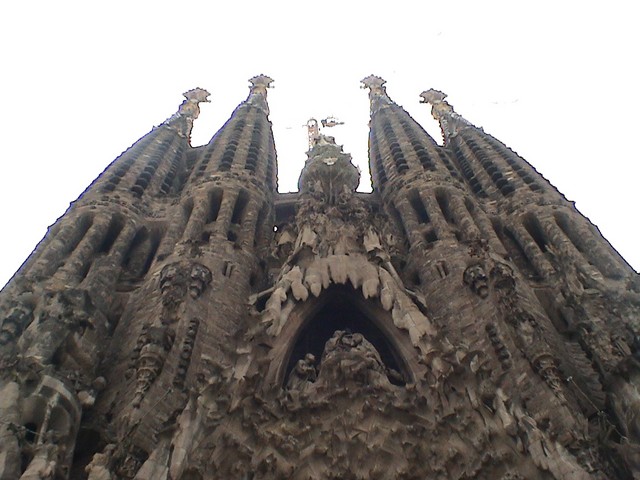 Guadi and the modernistas dominate Barcelona�s tourist routes.  This is La Sagrada Familia, a cathedral of medieval dimensions that is still very much under construction.  It was cattle call at the cathedral and I was doing tourist homework along with all the others - seeing the designated sights.  After Barcelona, I will be heading north for the Pyrenees and Andorra.  Like Brian Wilson and the rest of the Beach Boys when they went into the studio to record Pet Sounds, I will be praying for a maximum love vibration from the heavens as I begin the ascent.  (7/24/04)
