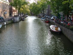My first impression of Amsterdam is that it is a really charming city where too many people come to do things that they cannot legally do at home.  But I have only been here for a couple of hours and only in the center of town, so I am sure that this will change by tomorrow, when I have had more of a chance to cycle about.  (9/11/04) 