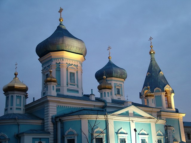 I got back into Chisinau on January 7, just in time for the Orthodox Christmas.  At the airport I met some American Peace Corps volunteers, and we all shared a taxi into central, Chisinau, from where they would be branching out to their respective villages.  Julie was a really skilled bargainer, and what was originally going to be a $20 cab ride (what I was quoted) turned into a 20 lei ride (less than $2).  They said that I was the first American they had met in Moldova who was not a missionary or aid worker.  Christmas was pretty subdued here.  (1-7-05)