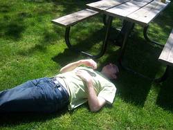 Me Asleep after too many wines
