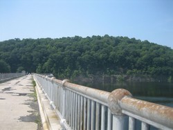 Top of the Croton dam, supplying water to NYC