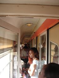 Hot sweaty train to Marrekech :(