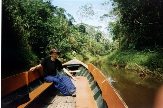 And relaxing on a boat on a tributory of the Madre de Dios river, near Puerto Maldonado.